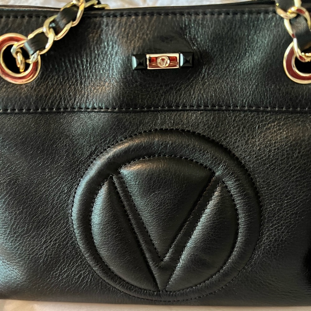 NWT VALENTINO BY MARIO VALENTINO LEATHER  RITA SIGNATURE BLACK SHOULDER BAG - Picture 7 of 15
